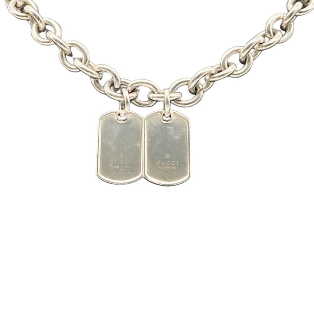 グッチ GUCCI ドッグタグ ネックレス SV925 55.8g シルバー ユニ