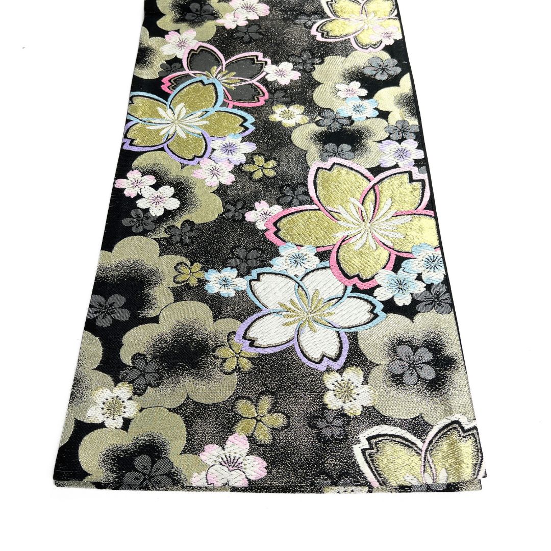 振袖帯 桜花 梅花 金糸 パステル 袋帯 着物 123 b d ms