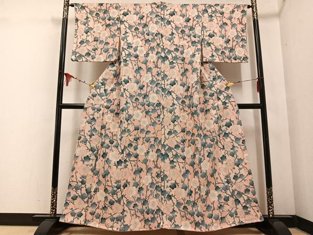 平和屋着物 名門 藤娘きぬたや 総絞り 小紋 梅 正絹 ph