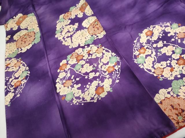  平和屋着物∵アンティーク 大正ロマン 女の子 十三参り 子供 祝着 草花丸文 ud 着物 着物ドレス 着物 浴衣 和小物