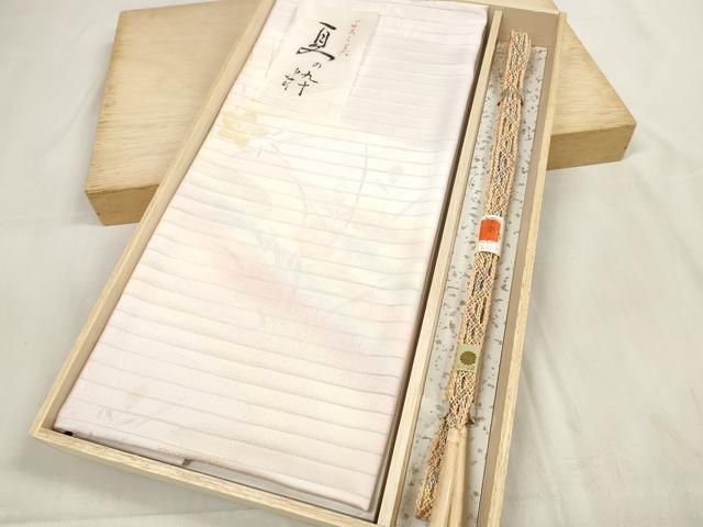 平和屋着物 夏物 和装小物 帯締め 帯揚げセット 絽 夏の粋 桔梗 暈し染め 丹後ちりめん zzz