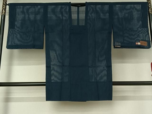 平和屋着物 道行コート スリーシーズン 春夏秋 塵除け 留紺色 正絹 jh