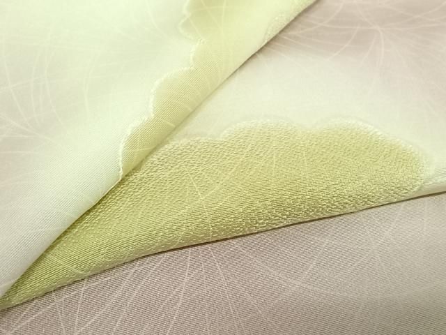 平和屋着物 上質な小紋 単衣 雲取り文 暈し染め 正絹 jh