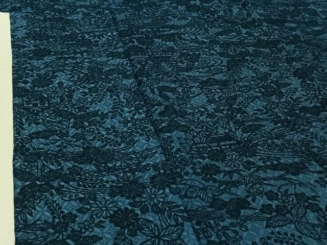 型染め 風景花文