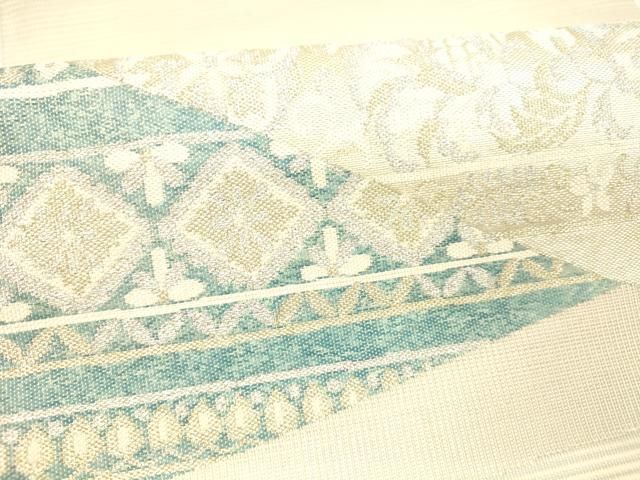  平和屋着物 夏物 つけ帯 切嵌更紗花文 金銀糸 正絹 cm 付け帯 作り帯 帯