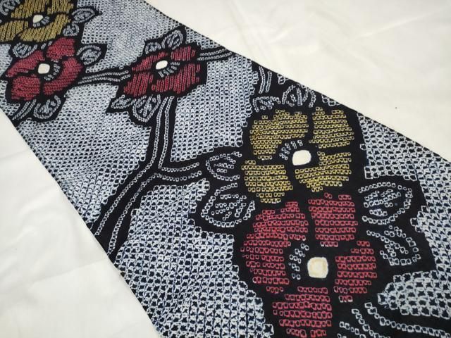 平和屋着物∴夏物 浴衣 有松鳴海絞 反物 着尺 花繋ぎ 綿 zzz
