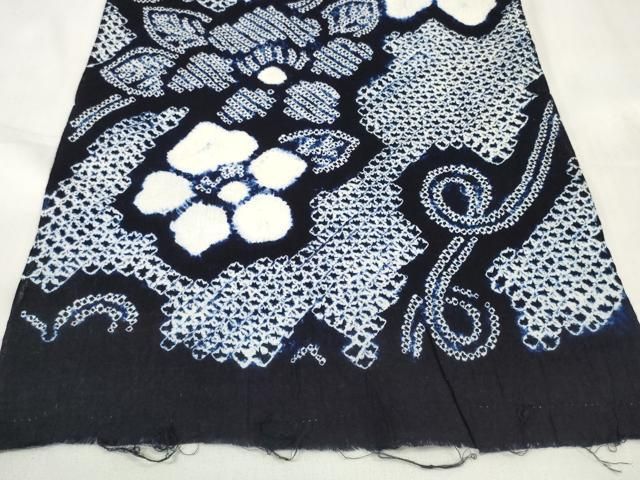  平和屋着物∴夏物 浴衣 有松鳴海絞 反物 着尺 花散らし 綿 zzz 浴衣反物 浴衣