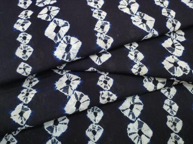 平和屋着物∴夏物 浴衣 有松鳴海絞 反物 着尺 蜘蛛絞り 立涌文 綿 zzz