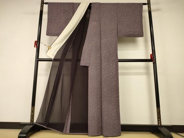 平和屋着物＊夏物 小紋 紗 幾何学文様 AABD4650jd