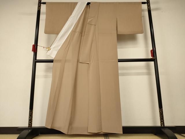 平和屋着物 夏物 色無地 絽 樺色 洗える着物 jd