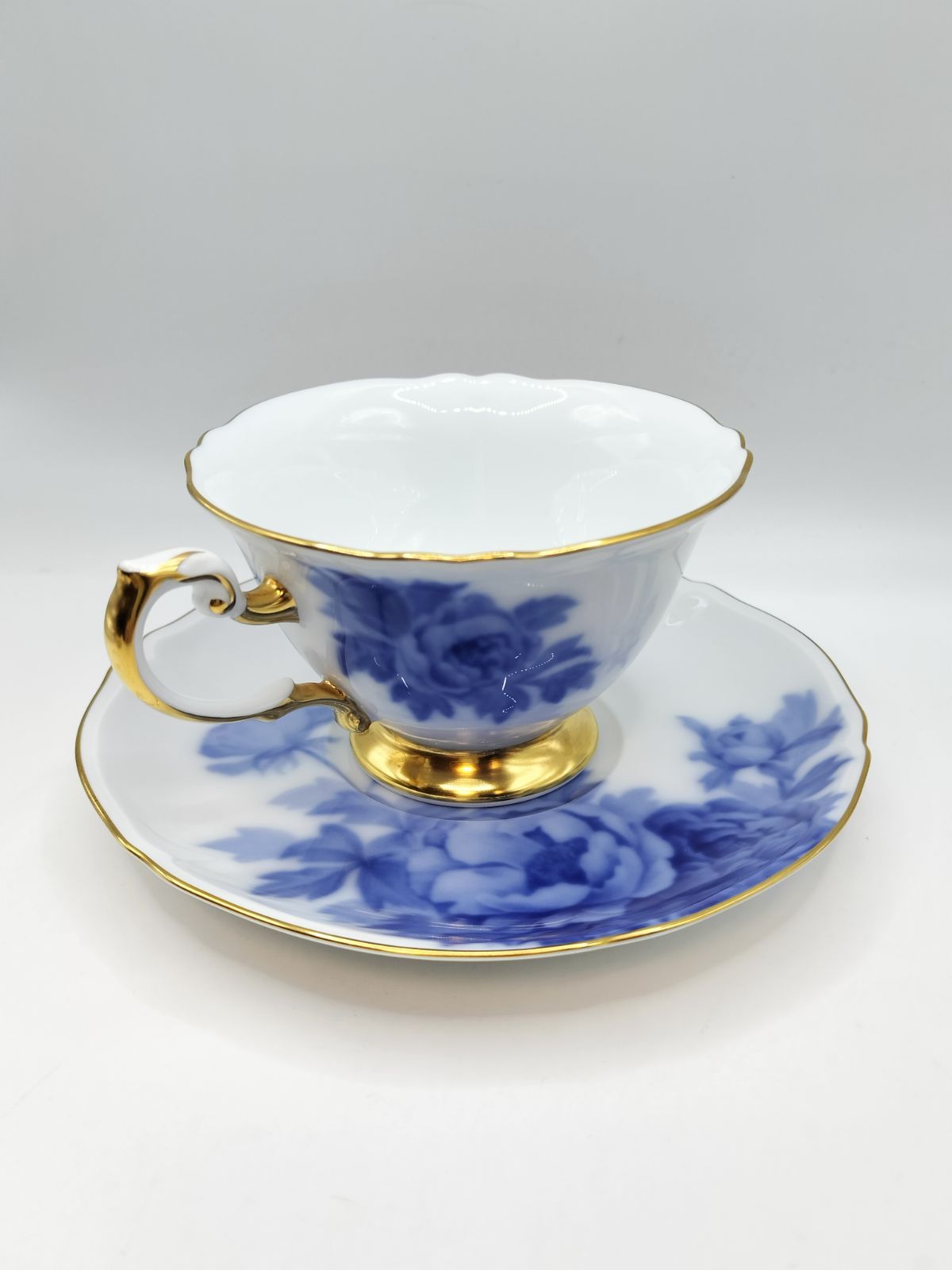 大倉陶園 岡染ぼたん the Okura ティー コーヒーカップ ソーサー J 1857 1