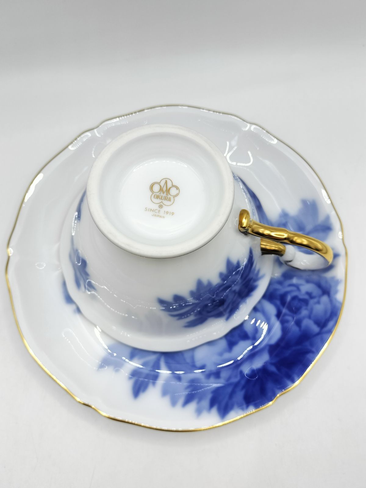 大倉陶園 岡染ぼたん the Okura ティー・コーヒーカップ&ソーサー 1
