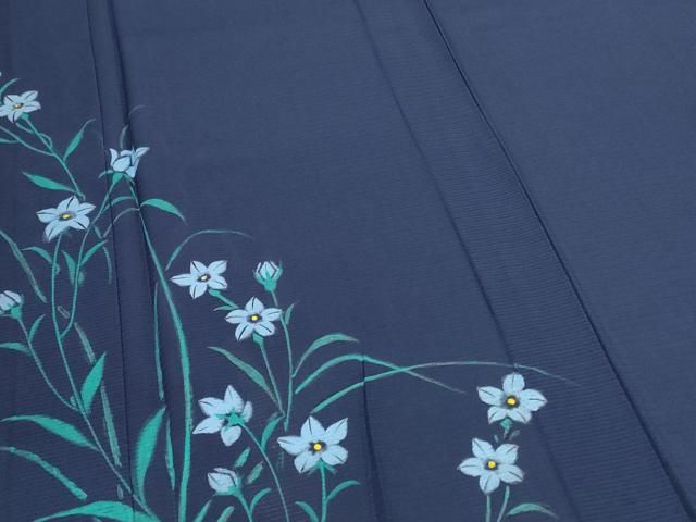 平和屋着物＊夏物 訪問着 絽 手描き 草花文 正絹 逸品 AABE1295jd