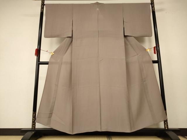 平和屋着物 夏物 色無地 紗 江戸鼠色 正絹 jd