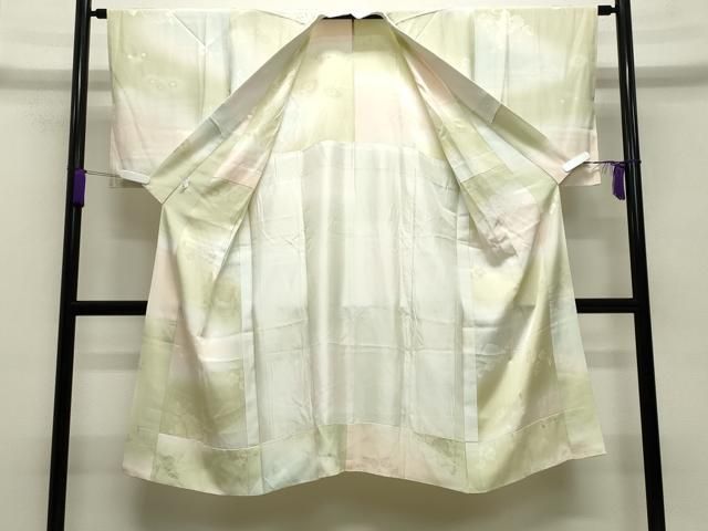 平和屋着物○長襦袢 無双仕立て 葡萄蔦の葉地紋 購入 暈し染め 正絹