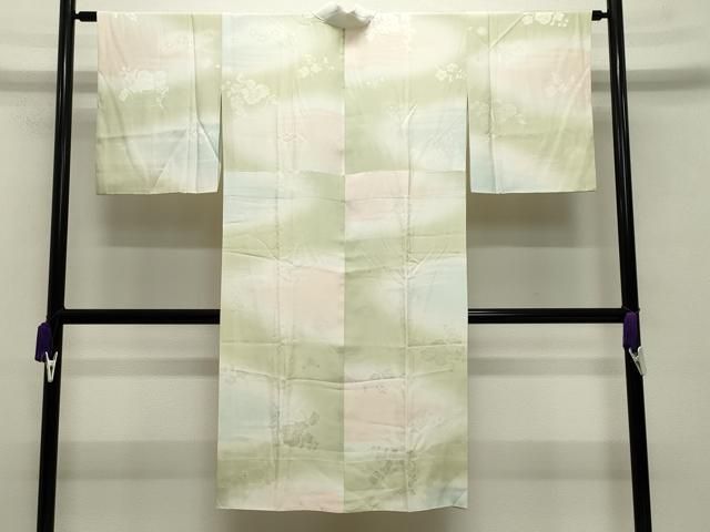 平和屋着物○長襦袢 無双仕立て 葡萄蔦の葉地紋 購入 暈し染め 正絹