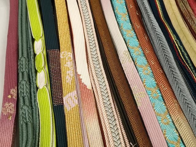  平和屋着物 和装小物 帯締め20本セット 手組紐 高麗組 笹浪組 冠組 金銀糸 zzz 帯締め 帯留め 帯飾り