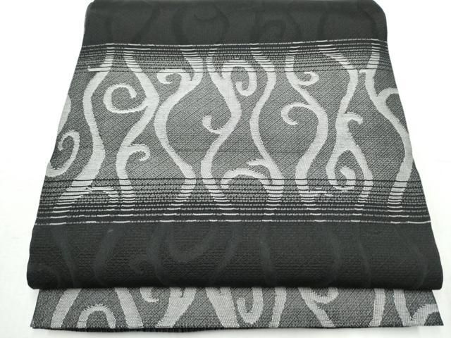 平和屋着物 印傳 両面 太鼓柄袋帯 切嵌 鳳凰更紗花文 正絹 hy