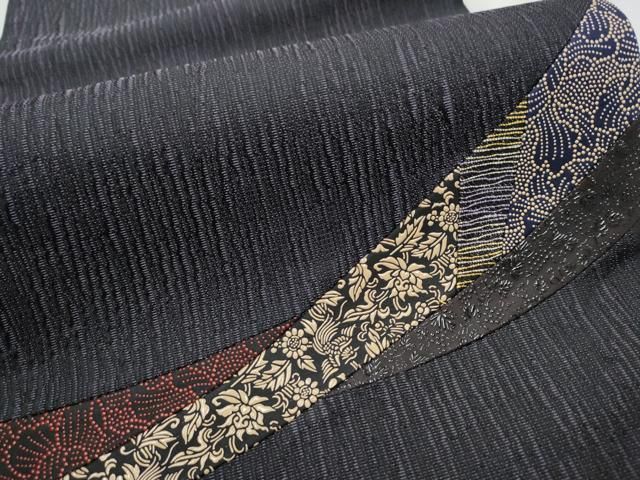 鳳凰更紗花文 正絹