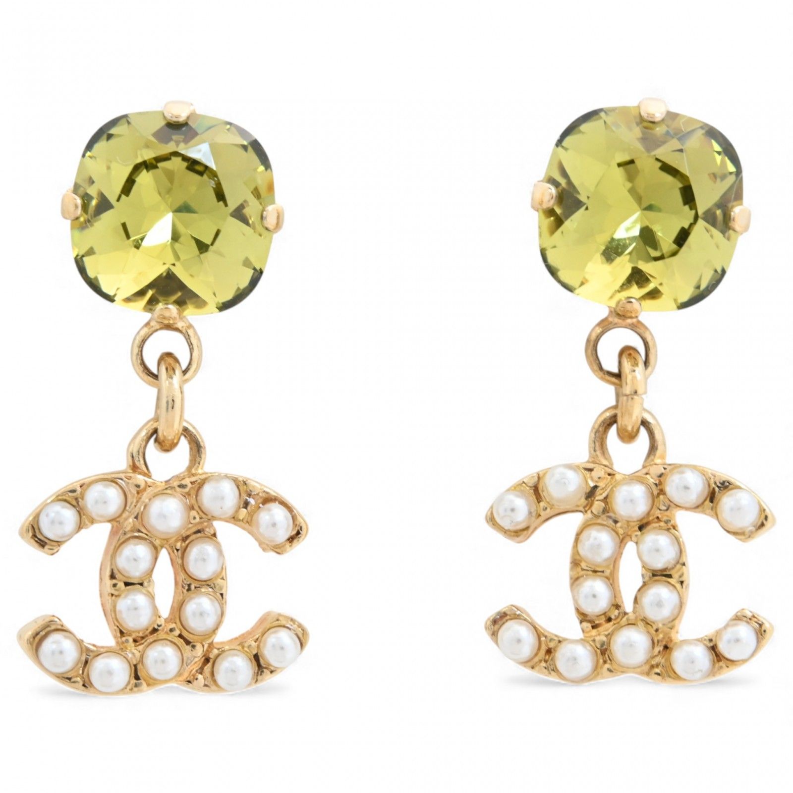 シャネル ピアス ココマーク ビジュー フェイクパール Aランク