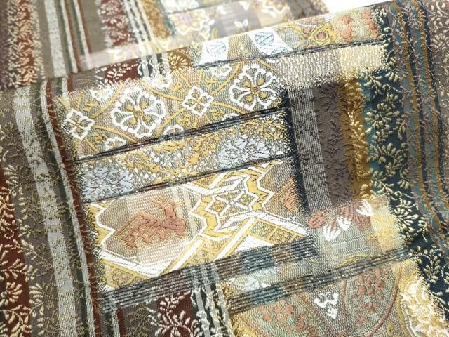 六通柄袋帯 唐織