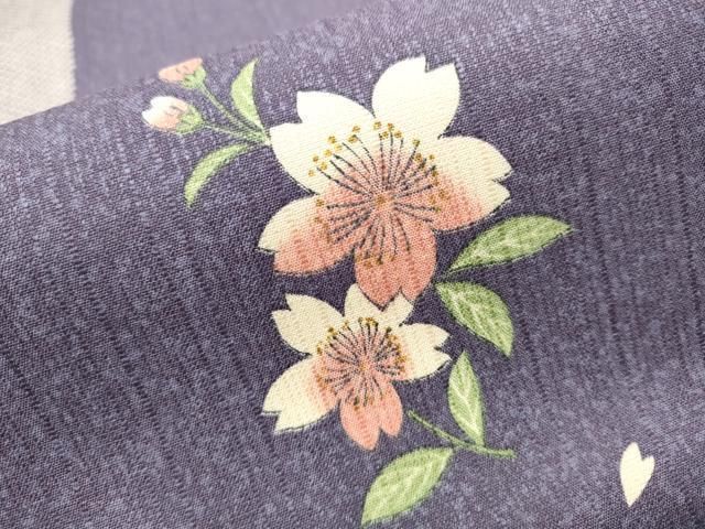 全通柄袋帯 枝桜文