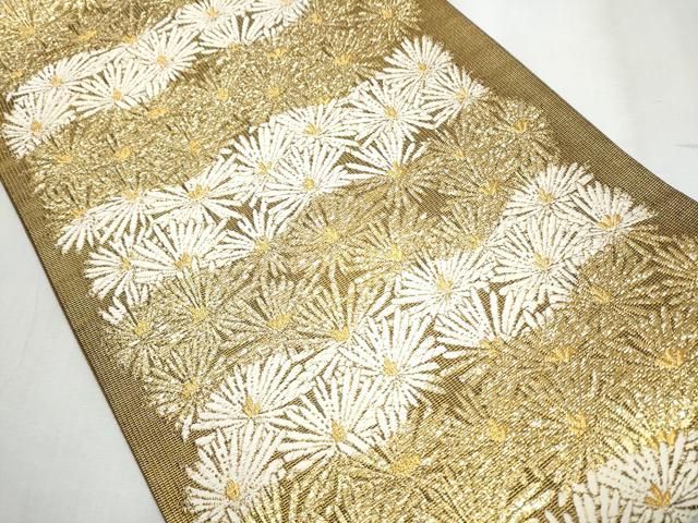 平和屋着物 六通柄袋帯 古代裂唐松 金糸 正絹 hy