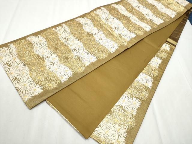  平和屋着物 六通柄袋帯 古代裂唐松 金糸 正絹 hy 袋帯 帯