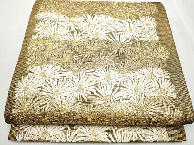 平和屋着物 六通柄袋帯 古代裂唐松 金糸 正絹 hy