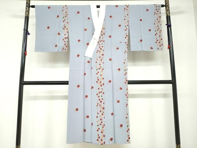 平和屋着物 長襦袢 袷 結び紐鈴文 金彩 正絹 ud