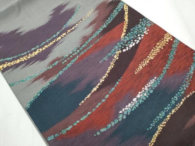 平和屋着物 太鼓柄袋帯 霞文 金銀糸 正絹 hy