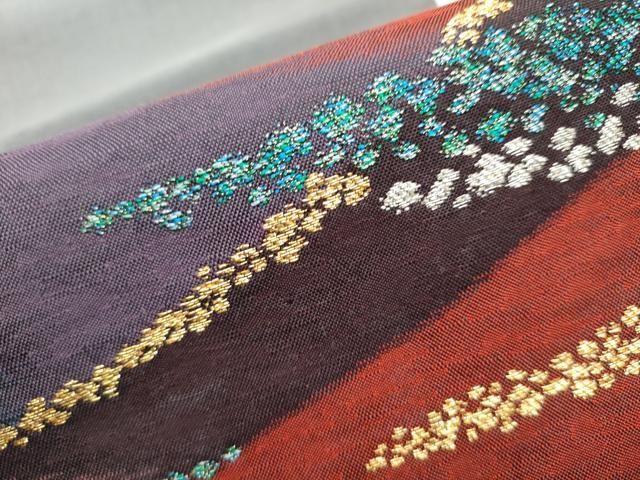  平和屋着物 太鼓柄袋帯 霞文 金銀糸 正絹 hy 袋帯 帯