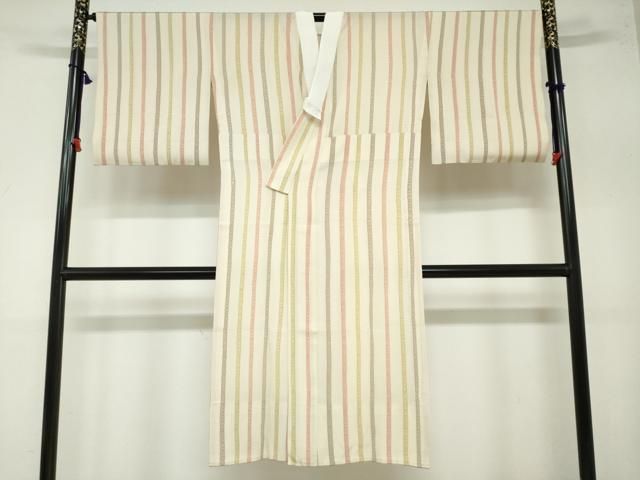 平和屋着物 大正の浮世絵師 竹久夢二 夢二ロマン 長襦袢 無双仕立て 変わり縞 正絹 ud