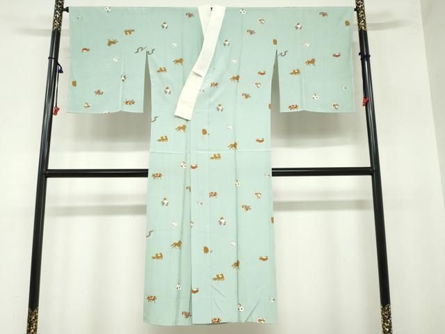 平和屋着物○長襦袢 無双仕立て 十二支 金彩 正絹 逸品 DAAZ7808ud