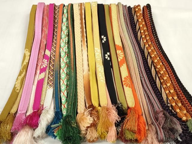 平和屋着物 和装小物 帯締め20本セット 高麗組 笹浪組 唐組 冠組 金糸 zzz