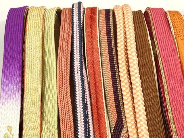 平和屋着物 和装小物 帯締め20本セット 高麗組 冠組 ビーズ付き 金糸 zzz