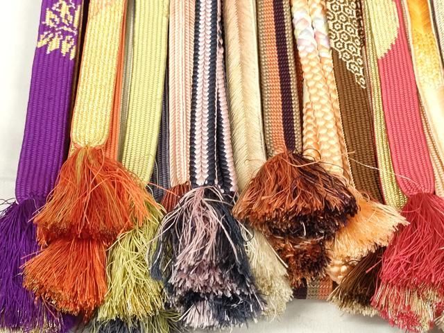  平和屋着物 和装小物 帯締め20本セット 高麗組 冠組 ビーズ付き 金糸 zzz 帯締め 帯留め 帯飾り