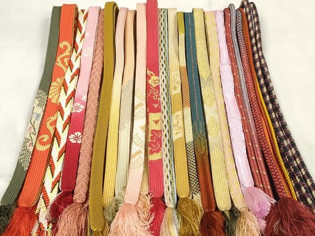 平和屋着物 和装小物 帯締め20本セット 高麗組 笹浪組 金糸 zzz