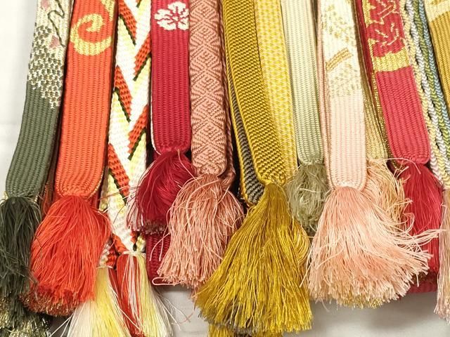  平和屋着物 和装小物 帯締め20本セット 高麗組 笹浪組 金糸 zzz 帯締め 帯留め 帯飾り