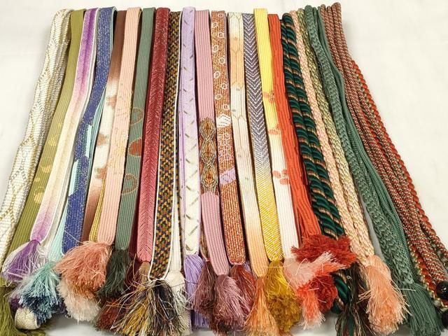平和屋着物 和装小物 帯締め20本セット 高麗組 笹浪組 金銀糸 zzz