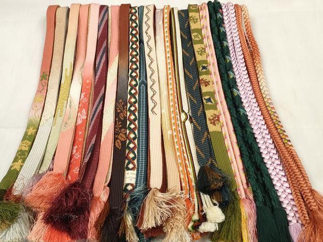 平和屋着物 和装小物 帯締め20本セット 高麗組 笹浪組 奈良組 冠組 たこ足房 金銀糸 zzz