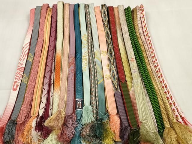 平和屋着物 和装小物 帯締め20本セット 手組紐 高麗組 笹浪組 冠組 丸源氏組 金糸 zzz