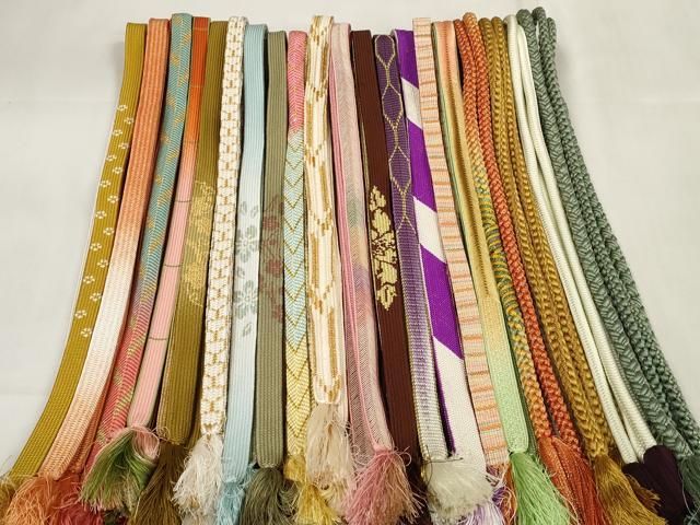 平和屋着物 和装小物 帯締め20本セット 高麗組 笹浪組 奈良組 亀甲組 鎌倉組 金糸 zzz
