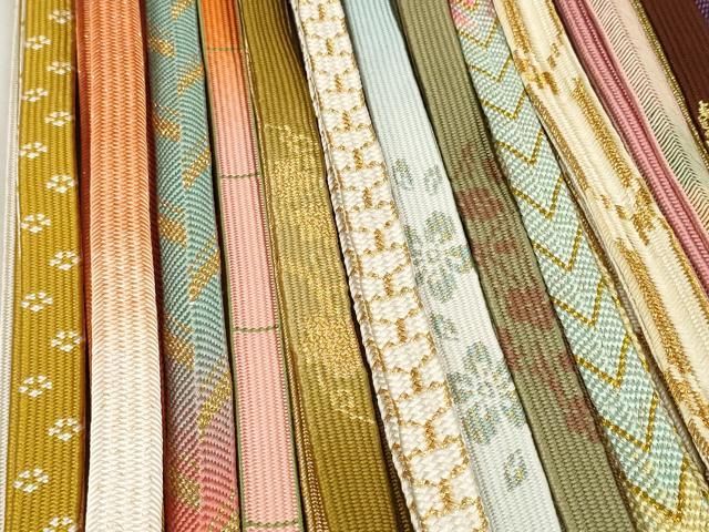 平和屋着物○和装小物 帯締め10本セット 豊縄流 組紐 高麗組 金糸