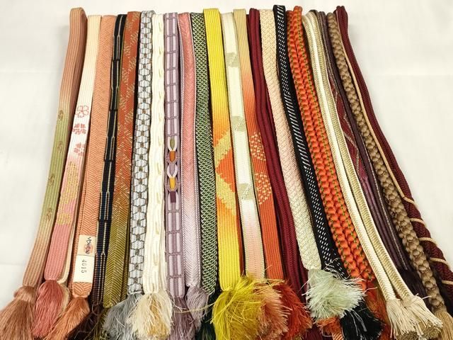 平和屋着物 和装小物 帯締め20本セット 高麗組 笹浪組 奈良組 亀甲組 冠組 変わり貝ノ口 金糸 zzz