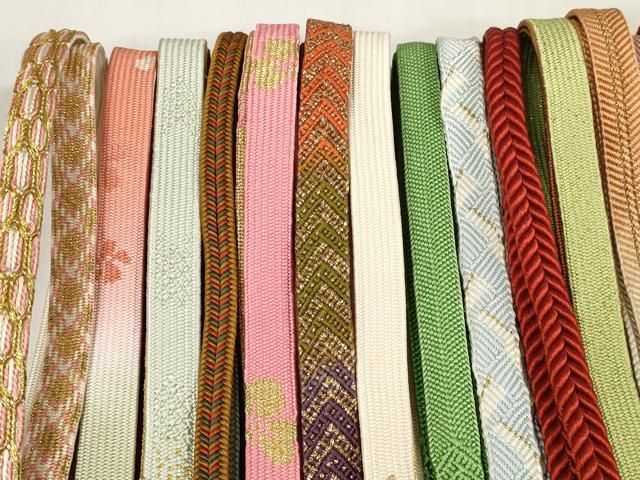 平和屋着物 和装小物 帯締め20本セット 高麗組 笹浪組 観世組 冠組 金糸 zzz