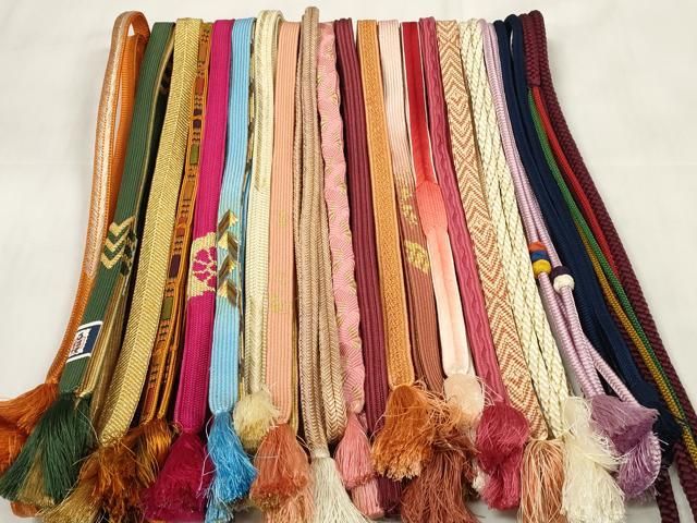 平和屋着物 和装小物 帯締め20本セット 手組紐 高麗組 笹浪組 奈良組 冠組 金糸 zzz