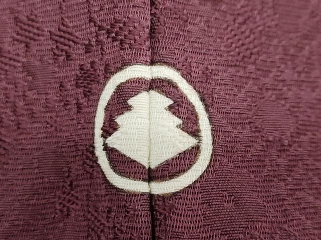 草花地紋 紫鳶色