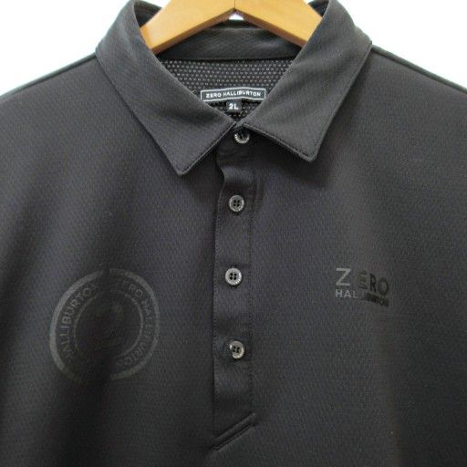 ゼロハリバートン ZERO HALLIBURTON 美品 ロゴプリント ポロシャツ