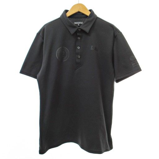 ゼロハリバートン ZERO HALLIBURTON 美品 ロゴプリント ポロシャツ